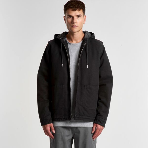 Mens Canvas Heavy Hooded Jacket Thumbnail